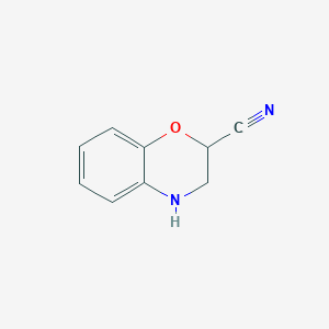 molecular formula C9H8N2O B1306221 3,4-二氢-2H-1,4-苯并噁嗪-2-碳腈 CAS No. 86267-86-9
