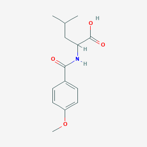 molecular formula C14H19NO4 B1306234 2-(4-Methoxy-benzoylamino)-4-methyl-pentanoic acid CAS No. 438581-55-6
