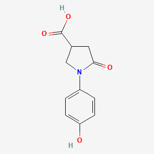 molecular formula C11H11NO4 B1306240 1-(4-羟基苯基)-5-氧代吡咯烷-3-羧酸 CAS No. 39629-88-4