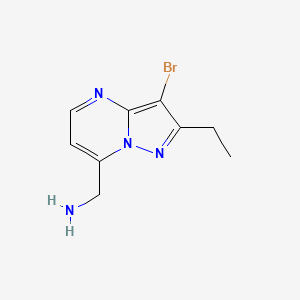 {3-Bromo-2-ethylpyrazolo[1,5-a]pyrimidin-7-yl}methanamine