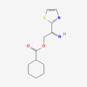 2-{[(Cyclohexylcarbonyl)oxy]ethanimidoyl}-1,3-thiazole