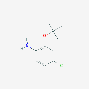 molecular formula C10H14ClNO B13062574 2-(Tert-butoxy)-4-chloroaniline 