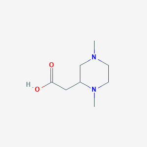 molecular formula C8H16N2O2 B1306263 (1,4-Dimethylpiperazin-2-YL)acetic acid CAS No. 462068-51-5