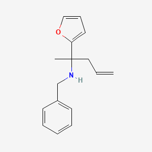 molecular formula C16H19NO B1306276 Benzyl-(1-furan-2-yl-1-methyl-but-3-enyl)-amine 