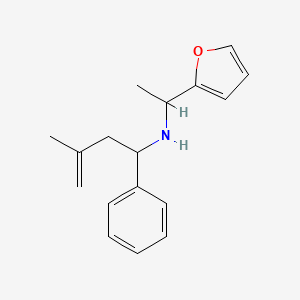 molecular formula C17H21NO B1306279 (1-Furan-2-yl-ethyl)-(3-methyl-1-phenyl-but-3-enyl)-amine CAS No. 436096-85-4