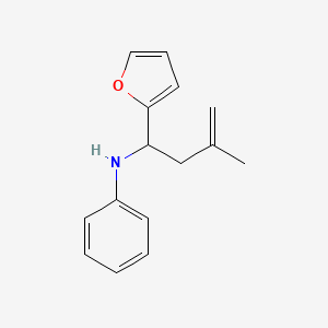 molecular formula C15H17NO B1306282 (1-Furan-2-yl-3-methyl-but-3-enyl)-phenyl-amine CAS No. 354552-07-1