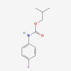 molecular formula C11H14FNO2 B13062871 Carbamic acid, 4-fluorophenyl-, isobutyl ester 