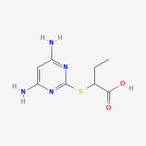 molecular formula C8H12N4O2S B1306291 2-(4,6-Diamino-pyrimidin-2-ylsulfanyl)-butyric acid CAS No. 436088-61-8