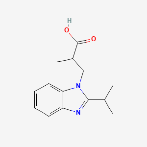 molecular formula C14H18N2O2 B1306299 3-(2-Isopropyl-benzoimidazol-1-yl)-2-methyl-propionic acid CAS No. 435342-08-8