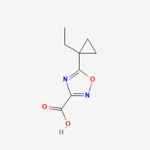 molecular formula C8H10N2O3 B13063052 5-(1-Ethylcyclopropyl)-1,2,4-oxadiazole-3-carboxylic acid 