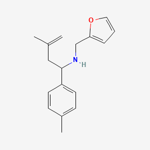 molecular formula C17H21NO B1306311 呋喃-2-基甲基-(3-甲基-1-对甲苯基-丁-3-烯基)-胺 CAS No. 436087-19-3