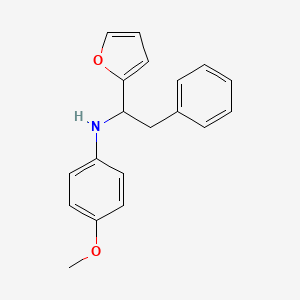 molecular formula C19H19NO2 B1306313 (1-呋喃-2-基-2-苯基-乙基)-(4-甲氧基-苯基)-胺 CAS No. 436087-20-6