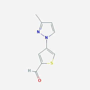 4-(3-Methyl-1H-pyrazol-1-YL)thiophene-2-carbaldehyde