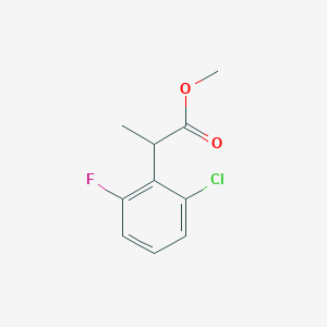 molecular formula C10H10ClFO2 B13063201 Methyl 2-(2-chloro-6-fluorophenyl)propanoate 