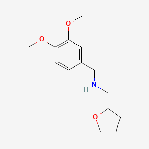 molecular formula C14H21NO3 B1306321 (3,4-Dimethoxy-benzyl)-(tetrahydro-furan-2-YL-methyl)-amine CAS No. 346704-26-5