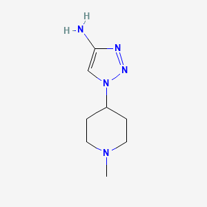 molecular formula C8H15N5 B13063217 1-(1-Methylpiperidin-4-yl)-1h-1,2,3-triazol-4-amine 