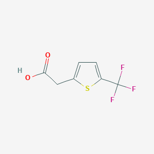 molecular formula C7H5F3O2S B13063257 [5-(Trifluoromethyl)thien-2-YL]acetic acid 