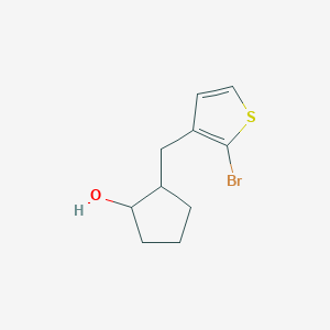 2-[(2-Bromothiophen-3-yl)methyl]cyclopentan-1-ol