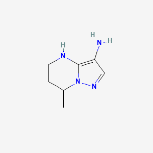 molecular formula C7H12N4 B13063285 7-Methyl-4H,5H,6H,7H-pyrazolo[1,5-a]pyrimidin-3-amine 