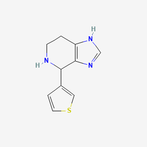 molecular formula C10H11N3S B13063319 4-(Thiophen-3-yl)-3H,4H,5H,6H,7H-imidazo[4,5-c]pyridine 