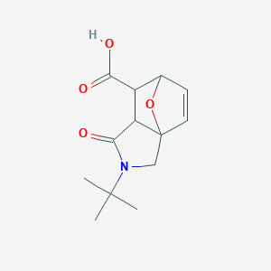 molecular formula C13H17NO4 B1306335 3-叔丁基-4-氧代-10-氧杂-3-氮杂-三环[5.2.1.0*1,5*]癸-8-烯-6-羧酸 CAS No. 436811-02-8