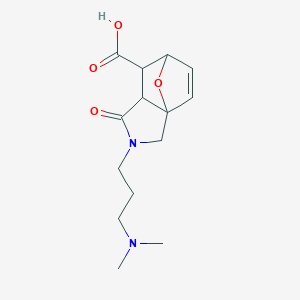 molecular formula C14H20N2O4 B1306337 3-(3-Dimethylamino-propyl)-4-oxo-10-oxa-3-aza-tricyclo[5.2.1.0*1,5*]dec-8-ene-6-carboxylic acid CAS No. 436811-03-9