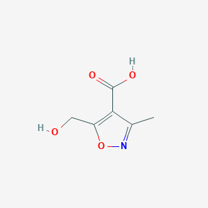 molecular formula C6H7NO4 B13063373 5-(Hydroxymethyl)-3-methylisoxazole-4-carboxylicacid 