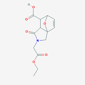 molecular formula C13H15NO6 B1306338 2-(2-乙氧基-2-氧代乙基)-1-氧代-1,2,3,6,7,7a-六氢-3a,6-环氧异吲哚啉-7-羧酸 CAS No. 436811-04-0