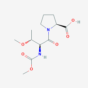 molecular formula C12H20N2O6 B13063417 N-(methoxycarbonyl)-O-methyl-L-threonyl-L-proline 