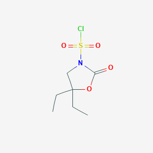 5,5-Diethyl-2-oxo-1,3-oxazolidine-3-sulfonyl chloride