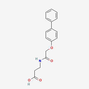 molecular formula C17H17NO4 B1306343 3-[2-(联苯-4-氧基)-乙酰氨基]-丙酸 CAS No. 446828-70-2