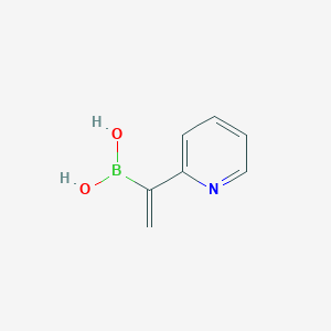 molecular formula C7H8BNO2 B13063432 [1-(Pyridin-2-yl)ethenyl]boronic acid 