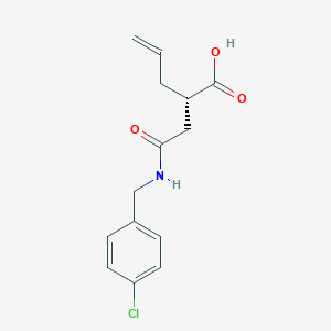 molecular formula C14H16ClNO3 B13063439 (S)-2-(2-(4-Chlorobenzylamino)-2-oxoethyl)pent-4-enoic acid 