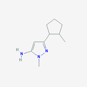 molecular formula C10H17N3 B13063515 1-Methyl-3-(2-methylcyclopentyl)-1H-pyrazol-5-amine 