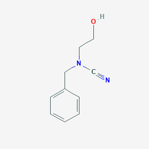 molecular formula C10H12N2O B13063533 2-[Benzyl(cyano)amino]ethan-1-OL 