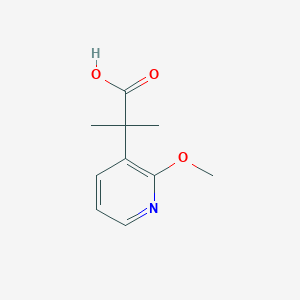 molecular formula C10H13NO3 B13063547 2-(2-Methoxypyridin-3-yl)-2-methylpropanoic acid 