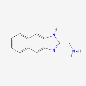 molecular formula C12H11N3 B1306355 C-(1H-Naphtho[2,3-d]imidazol-2-yl)-methylamine CAS No. 435342-02-2