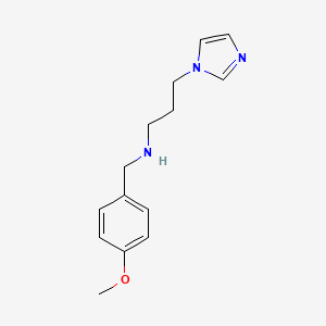 molecular formula C14H19N3O B1306356 (3-Imidazol-1-yl-propyl)-(4-methoxy-benzyl)-amine CAS No. 279236-35-0