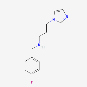 molecular formula C13H16FN3 B1306357 (4-氟苄基)-(3-咪唑-1-基-丙基)-胺 CAS No. 279236-31-6
