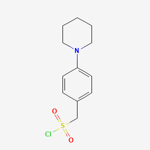 molecular formula C12H16ClNO2S B13063573 [4-(Piperidin-1-yl)phenyl]methanesulfonyl chloride 