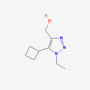 molecular formula C9H15N3O B13063585 (5-Cyclobutyl-1-ethyl-1H-1,2,3-triazol-4-yl)methanol 