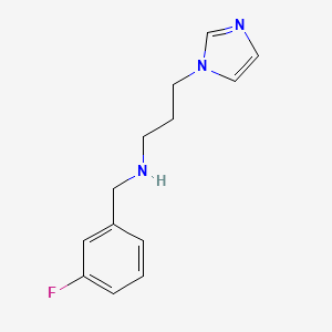 molecular formula C13H16FN3 B1306359 (3-氟-苄基)-(3-咪唑-1-基-丙基)-胺 CAS No. 279236-81-6