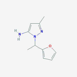 B1306372 2-(1-Furan-2-yl-ethyl)-5-methyl-2H-pyrazol-3-ylamine CAS No. 957503-20-7
