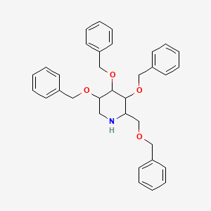 3,4,5-Tris(benzyloxy)-2-((benzyloxy)methyl)piperidine