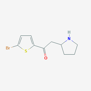 1-(5-Bromothiophen-2-yl)-2-(pyrrolidin-2-yl)ethan-1-one