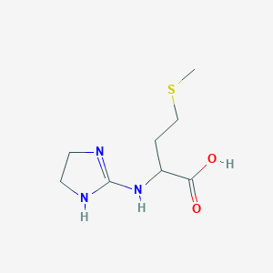 molecular formula C8H15N3O2S B1306378 2-(4,5-二氢-1H-咪唑-2-氨基)-4-甲硫基丁酸 CAS No. 1396965-26-6