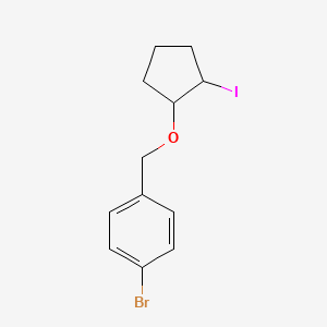 1-Bromo-4-{[(2-iodocyclopentyl)oxy]methyl}benzene