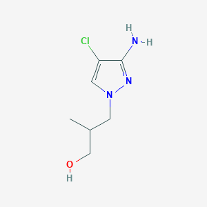 3-(3-Amino-4-chloro-1H-pyrazol-1-yl)-2-methylpropan-1-ol