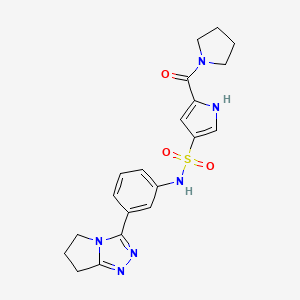 N-(3-(6,7-dihydro-5h-pyrrolo[2,1-c][1,2,4]triazol-3-yl)phenyl)-5-(pyrrolidine-1-carbonyl)-1h-pyrrole-3-sulfonamide