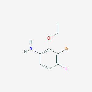 molecular formula C8H9BrFNO B13063817 3-Bromo-2-ethoxy-4-fluoroaniline 